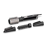 Babyliss AS200E Spazzola Rotante con Digital Sensor, 4 Accessori, Ionica, 1000 W, Nero